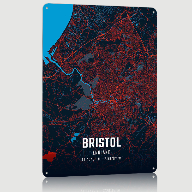 Retro Gaming In Bristol - Bristol City Map Printed Poster Custom