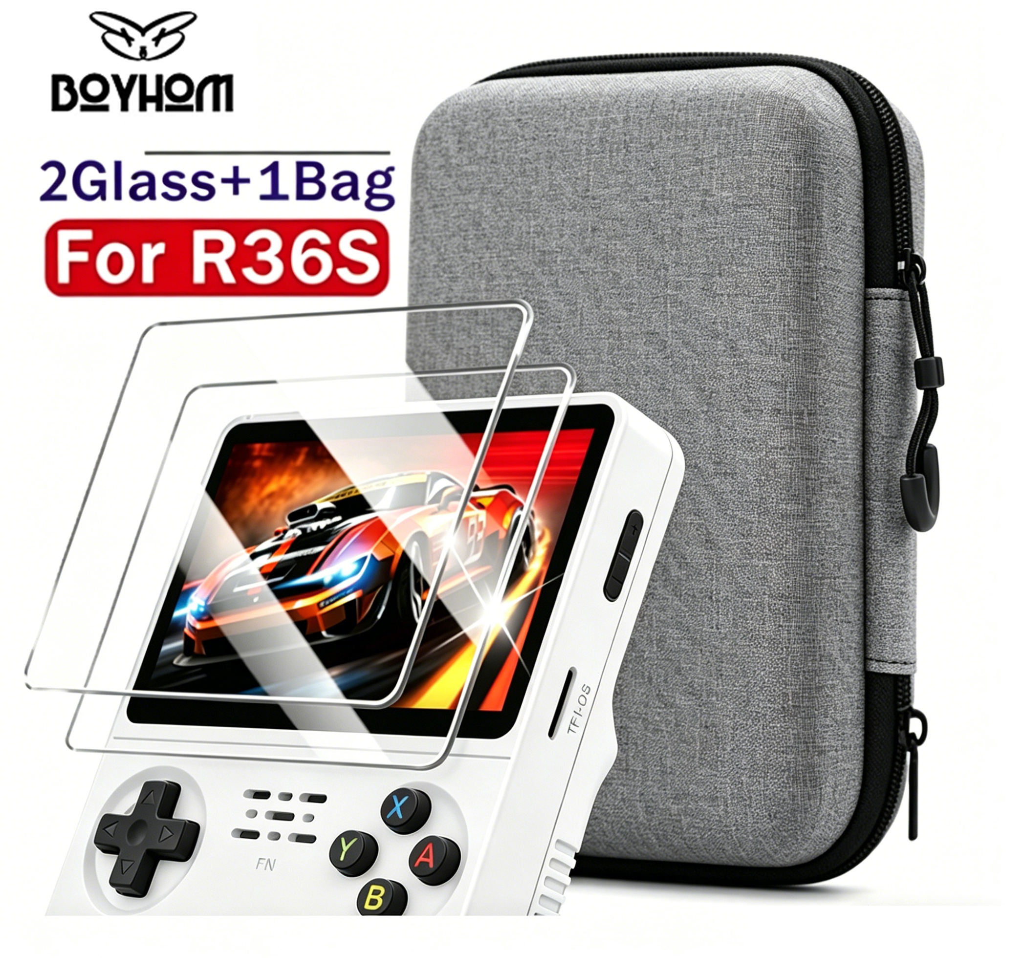 Retro Gaming Handheld Console - BOYHOM Official R36S Tempered Glass Screen