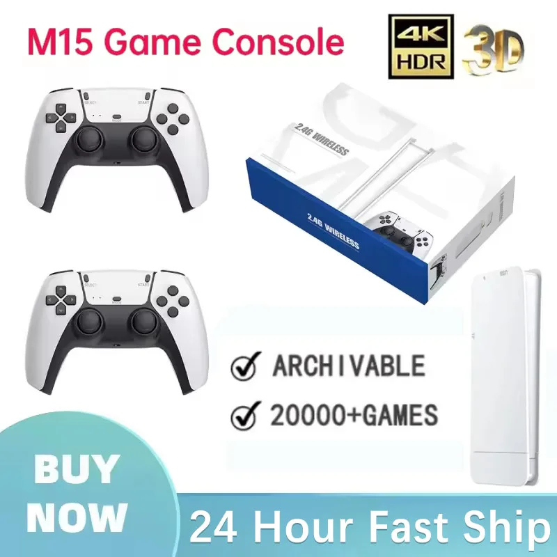 Retro Gaming Handheld Console - Wireless Gamepads M15 Game Stick Mini