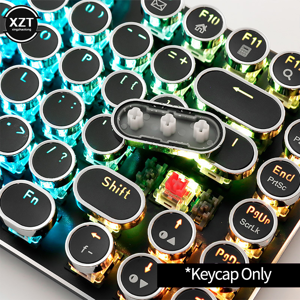 Retro Gaming Laptop - Round Mechanical Keycaps Replacement 104 Keys
