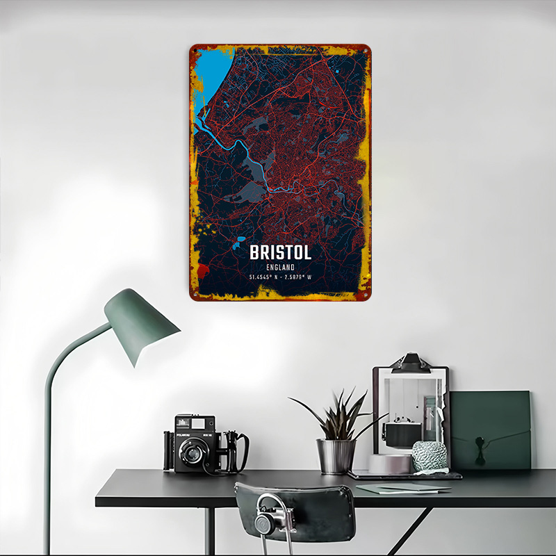 Bristol City Map Printed Poste - Retro Gaming In Bristol recensie en prijs