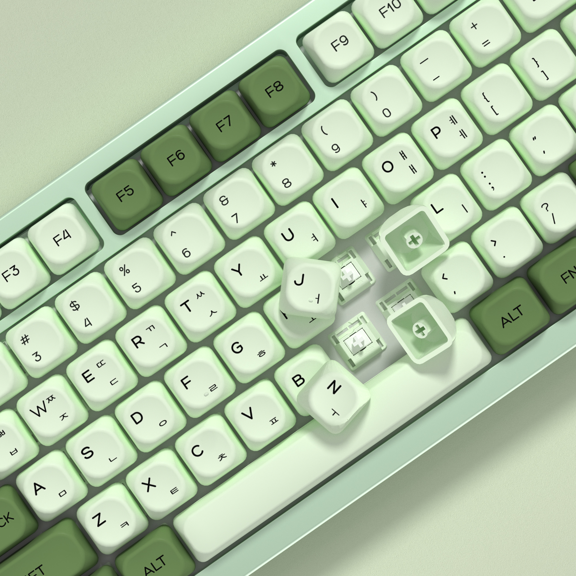KBDiy Matcha Korean Keycap Gre - Retro Gaming Laptop recensie en prijs