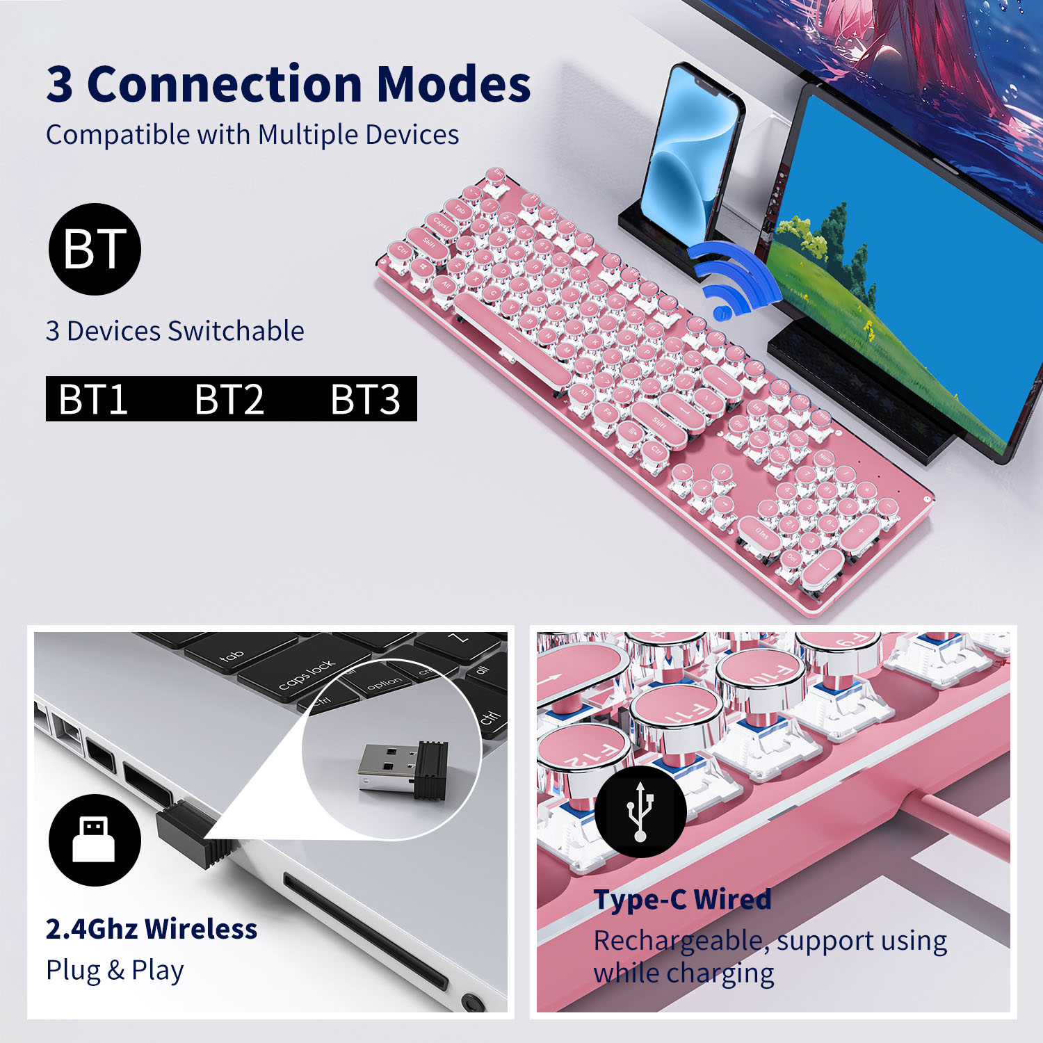 EWEADN TK950 Tri-Mode Ergonomi - Retro Gaming Windows recensie en prijs