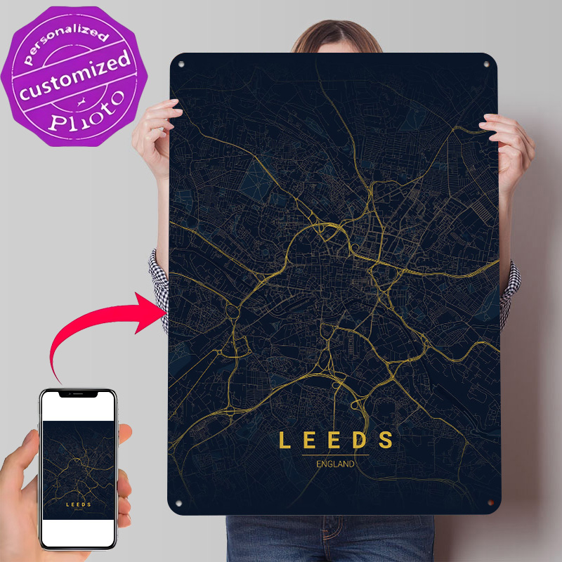 Leeds England Map Art 3D Print - Retro Gaming Leeds recensie en prijs