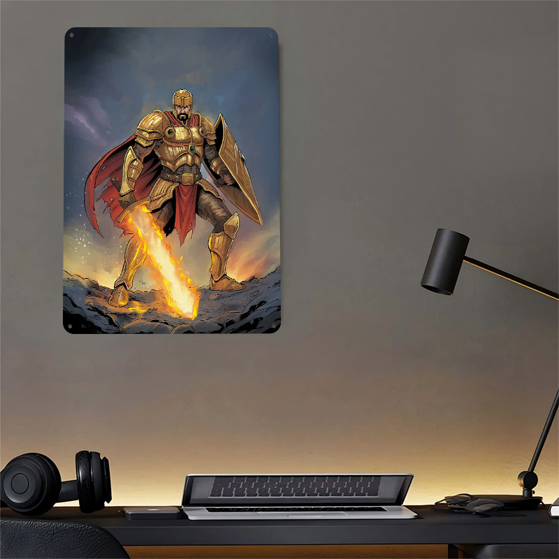 Golden Knight With Flaming Swo - Retro Knight Gaming recensie en prijs