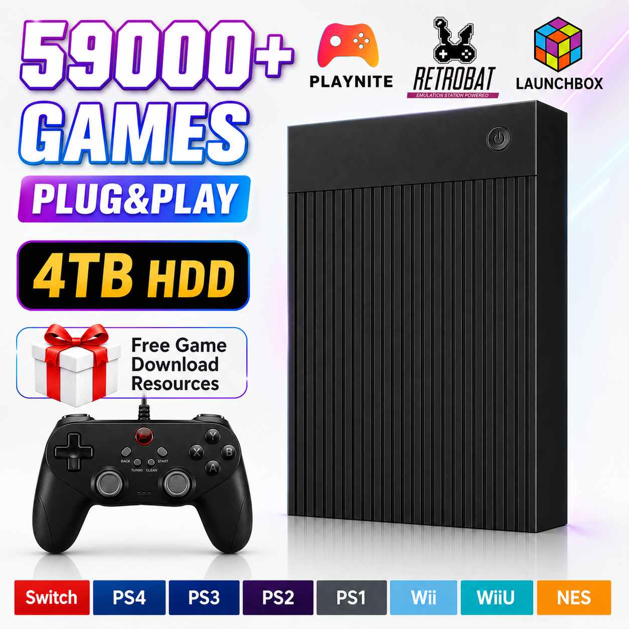 Portable 4TB Gaming HDD with 5 - Retro Gaming Laptop recensie en prijs