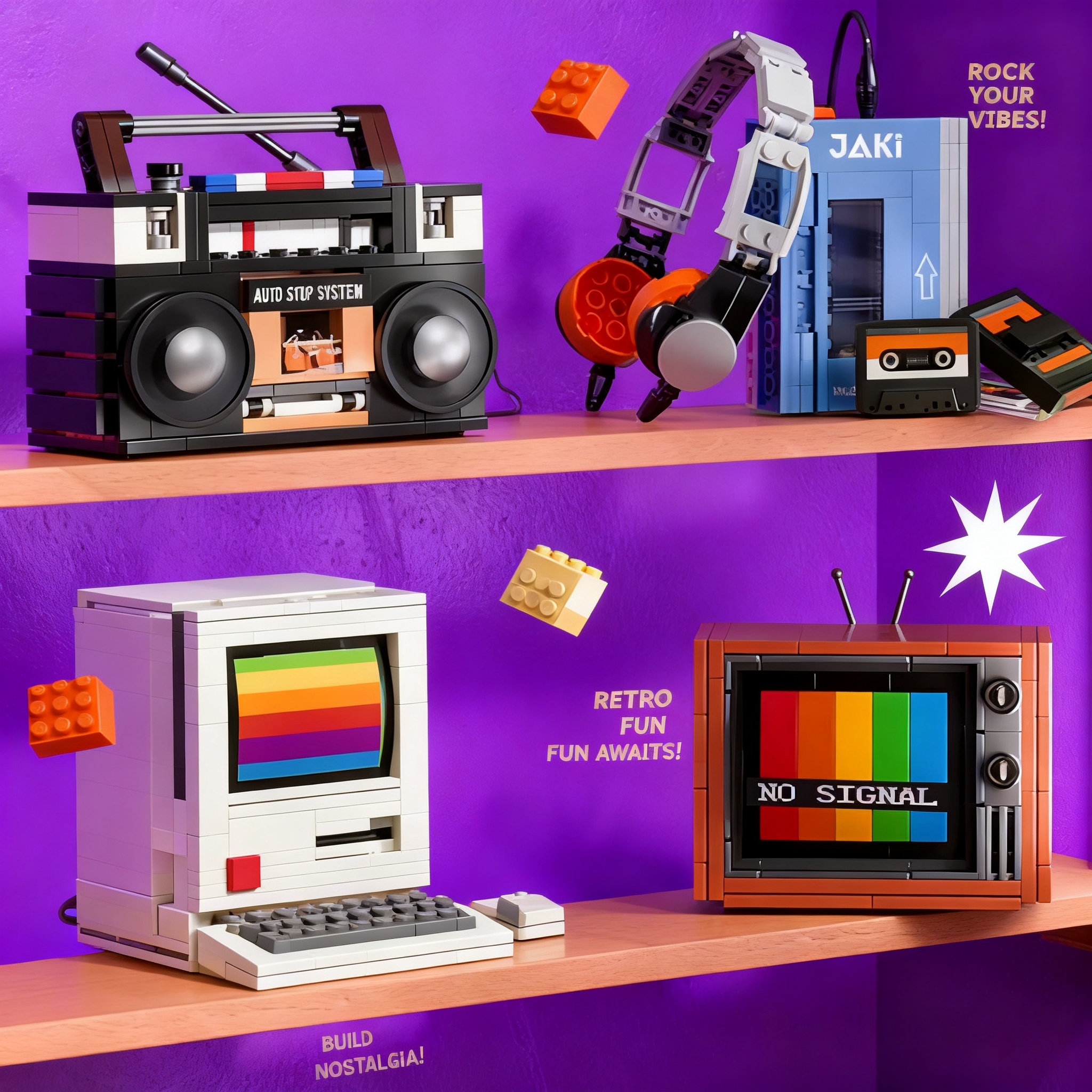 Retro DIY Building Blocks TV R - Retro Gaming Console recensie en prijs